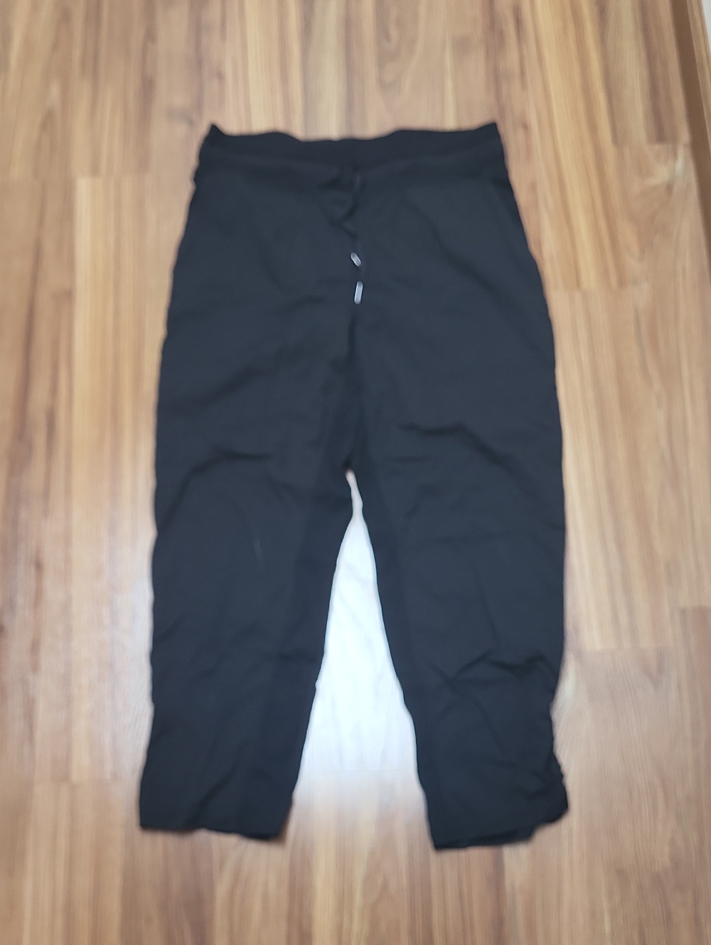 lululemon athletica Black Cropped Jogger Pants with Drawcord